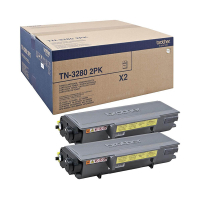 Brother TN-3280 toner haute capacité duopack (d'origine) - noir TN3280TWIN 833418