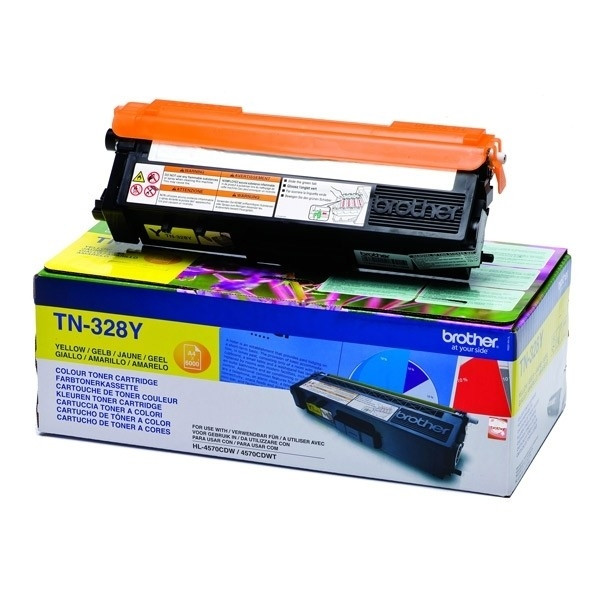 Brother TN-328Y toner jaune capacité extra-haute (d'origine) TN328Y 901771 - 1