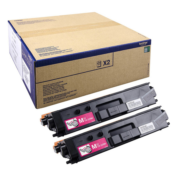 Brother TN-329M toner duopack (d'origine) - magenta TN329MTWIN 051252 - 1