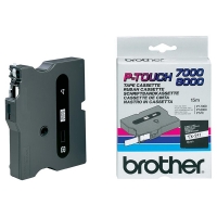 Brother TX-211 cassette à ruban 'extrême' 6 mm (d'origine) - noir sur blanc brillant TX211 080232