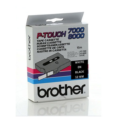 Brother TX-335 cassette à ruban 'extrême' 12 mm (d'origine) - blanc sur noir brillant TX335 080326 - 1