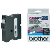 Brother TX-355 cassette à ruban 'extrême' 24 mm (d'origine) - blanc sur noir brillant