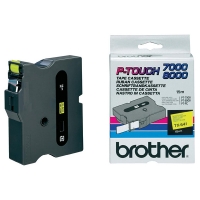 Brother TX-641 cassette à ruban 'extrême' 18 mm (d'origine) - noir sur jaune brillant TX641 080276