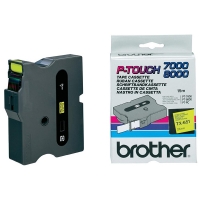 Brother TX-651 cassette à ruban 'extrême' 24 mm (d'origine) - noir sur jaune brillant TX651 080312
