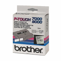 Brother TX-M51 cassette à ruban 'extrême' 24 mm (d'origine) - noir mat sur transparent brillant TXM51 080298