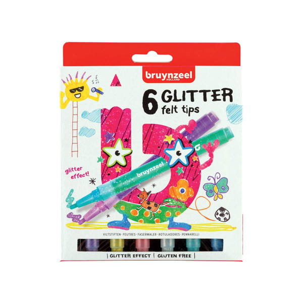 Bruynzeel Kids Glitter feutres (6 pièces) 60126006 231006 - 1