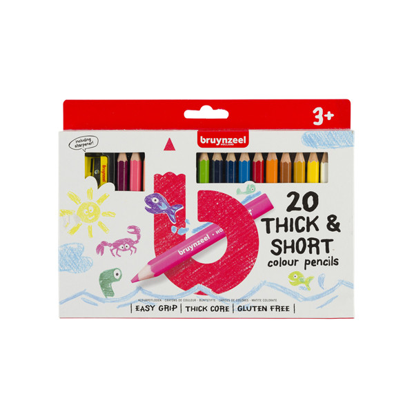 Bruynzeel Kids crayons de couleur Thick & Short/épais et courts (20 pièces) 60112020 231003 - 1