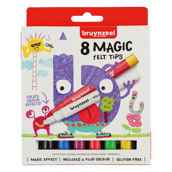 Bruynzeel Kids feutres de coloriage magiques (8 pièces) 60126008 231011 - 1