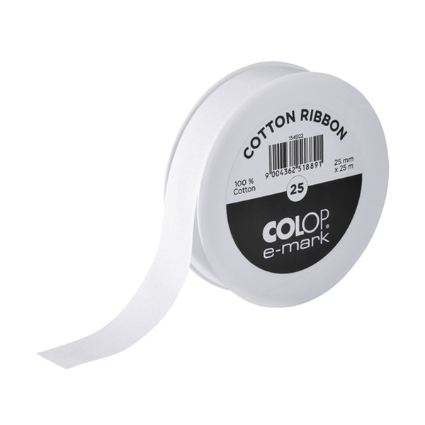 COLOP e-mark ruban en coton 25 mm x 25 m 154922 229166 - 1