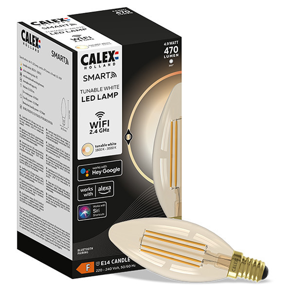 Calex E14 ampoule intelligente bougie B35 wifi (Tuya) - blanc chaud LCA00926 - 1