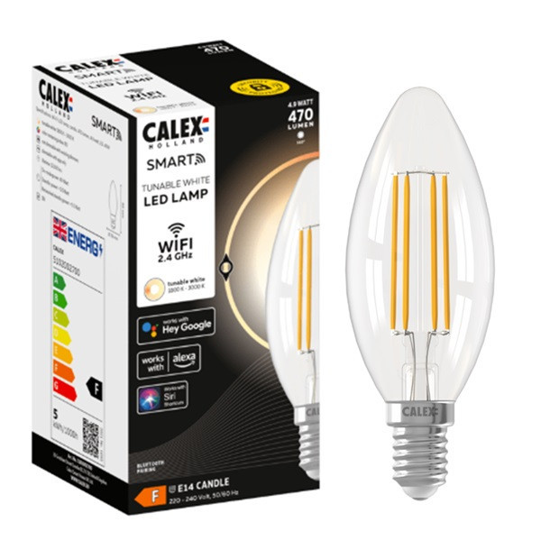 Calex E14 ampoule intelligente bougie B35 wifi (Tuya) - transparent LCA01152 - 1