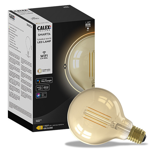 Calex E27 ampoule intelligente globe G95 wifi (Tuya) - blanc chaud LCA00443 - 1