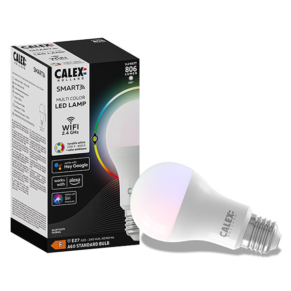 Calex E27 ampoule intelligente poire A60 RGB wifi (Tuya) LCA00422 - 1