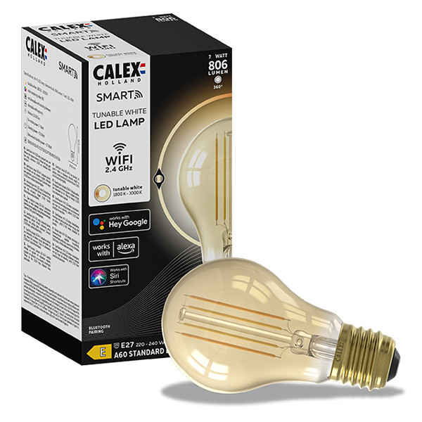 Calex E27 ampoule intelligente poire A60 wifi (Tuya) - blanc chaud LCA00445 - 1