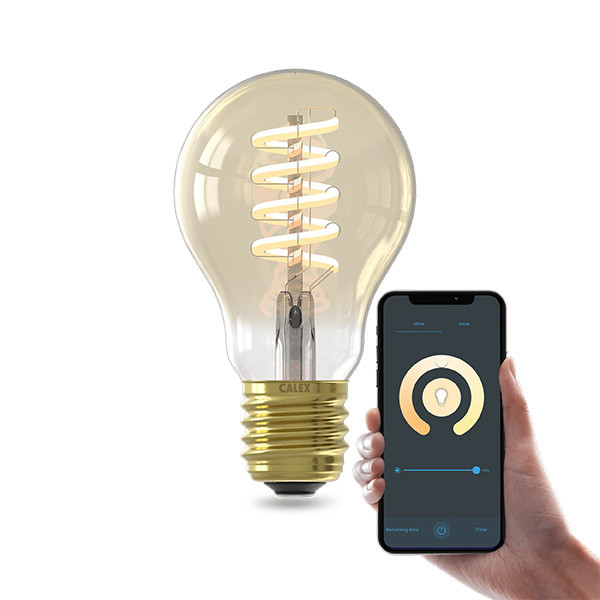 Calex E27 ampoule intelligente poire A60 wifi (Tuya) - or LCA01192 - 1