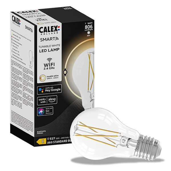 Calex E27 ampoule intelligente poire A60 wifi (Tuya) - transparent LCA00414 - 1