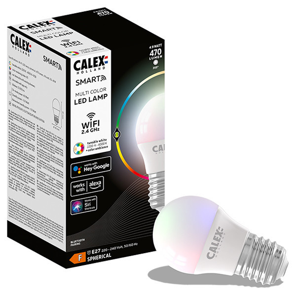 Calex E27 ampoule intelligente sphérique P45 RGB wifi (Tuya) LCA00925 - 1