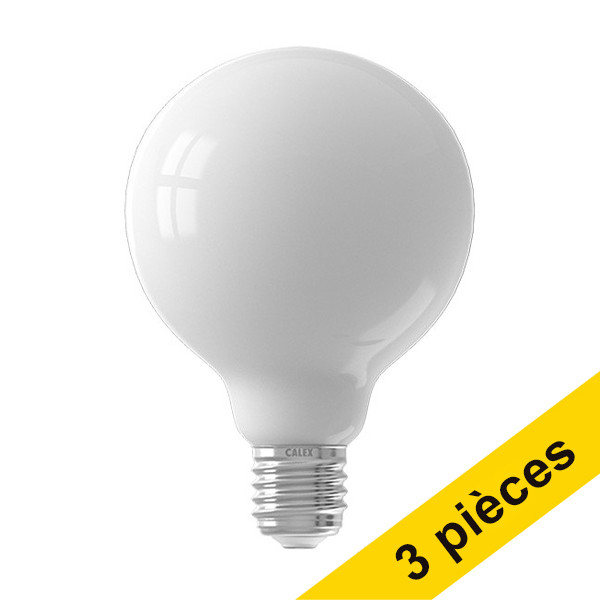 Calex Offre : 3x Calex E27 ampoule LED globe G95 mat dimmable 7,5W (60W)  LCA00636 - 1