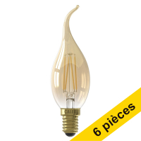 Offre : 6x Calex E14 ampoule LED à filament bougie dimmable 3,5W (25W) - or