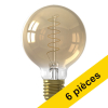 Offre : 6x Calex E27 ampoule LED à filament globe G80 or dimmable 3,8W (25W) LCA00665 - 1