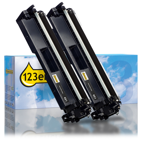 Canon 051 toner double pack (marque 123encre) - noir 070023 - 1