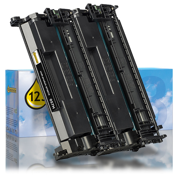 Canon 057H BK toner haute capacité double pack (marque 123encre) - noir 070095 - 1