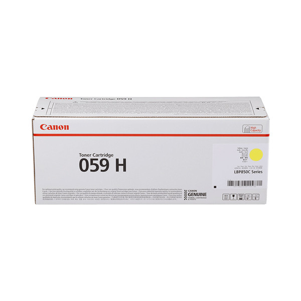 Canon 059H Y toner haute capacité (d'origine) - jaune 3624C001 017514 - 1