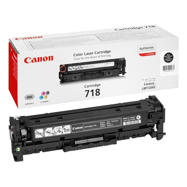 Canon 718 BK toner noir (d'origine) 2662B002AA 900516 - 1