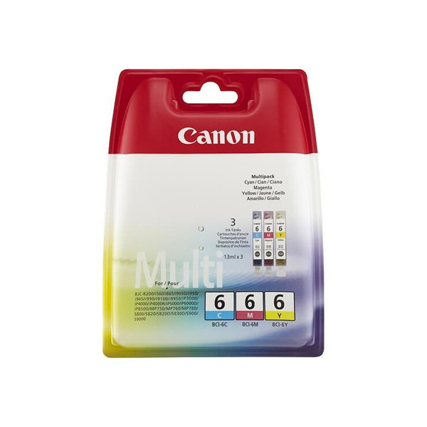 Canon BCI-6 C/M/Y multipack (d'origine) 4706A022 4706A029 651013 - 1