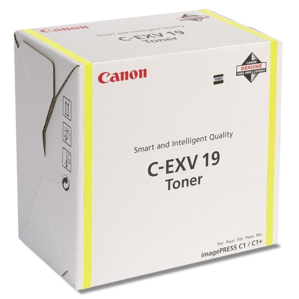 Canon C-EXV 19 Y toner (d'origine) - jaune 0400B002 070894 - 1