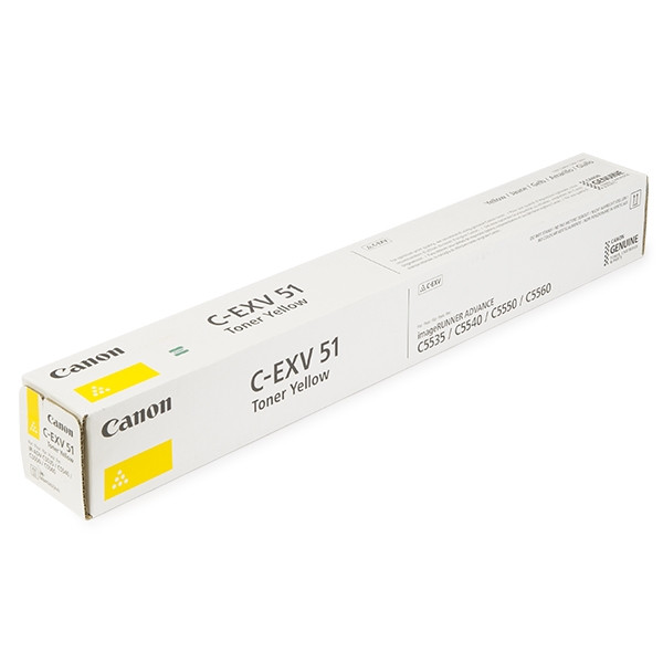 Canon C-EXV 51 Y toner (d'origine) - jaune 0484C002 070666 - 1