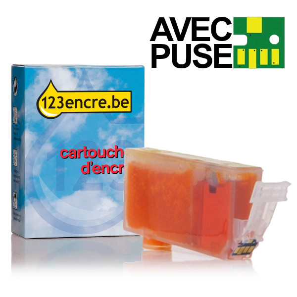Canon CLI-526Y cartouche d'encre avec puce (marque 123encre)  - jaune 018493 - 1
