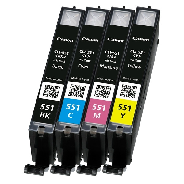 Canon CLI-551 multipack BK/C/M/Y (d'origine) 6508B006 6509B009.6509B008 6509B015 6509B016 018844 - 1