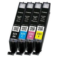 Canon CLI-551 multipack BK/C/M/Y (d'origine) 6508B006 6509B009.6509B008 6509B015 6509B016 018844