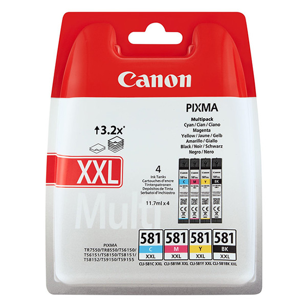 Canon CLI-581XXL multipack BK/C/M/Y (d'origine) 010304 - 1