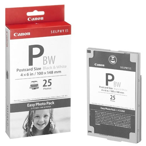 Canon Easy Photo Pack E-P25BW format carte postale noir/blanc (d'origine) 1251B001AA 018160 - 1