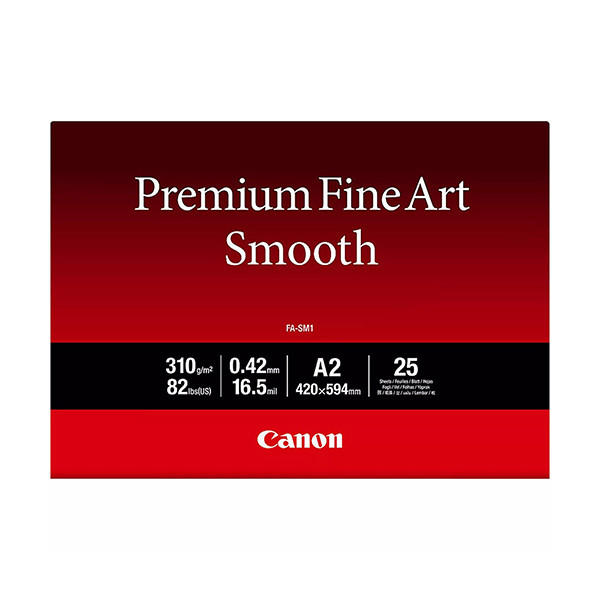 Canon FA-SM1 papier beaux-arts lisse premium 310 g/m² A2 (25 feuilles) 1711C006 154068 - 1