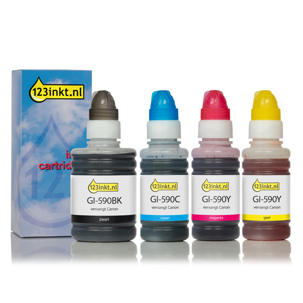 Canon GI-590 offre noir + 3 couleurs (marque 123encre) 1603C001C 1604C001C 1605C001C 1606C001C 127161 - 1