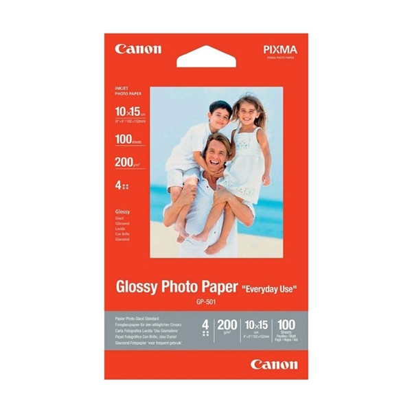 Canon GP-501 papier photo glacé 200 g/m² 10 x 15 cm (100 feuilles) 0775B003 154010 - 1