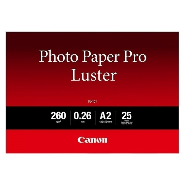 Canon LU-101 Pro Luster papier photo 260 g/m² A2 (25 feuilles) 6211B026 154026 - 1
