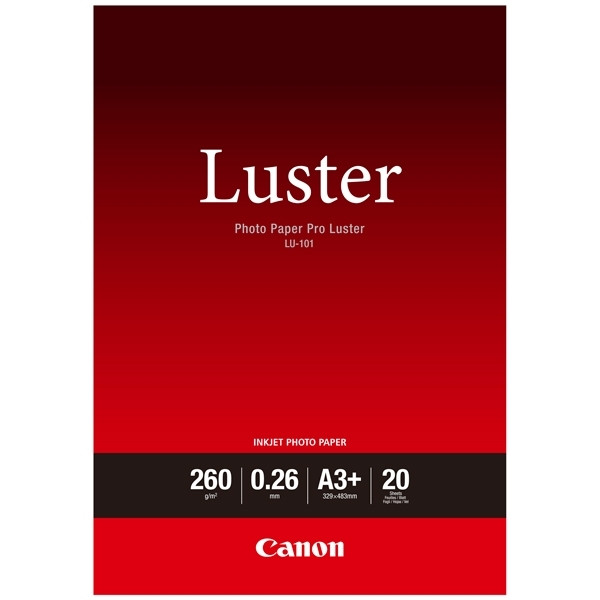 Canon LU-101 Pro Luster papier photo 260 g/m² A3+ (20 feuilles) 6211B008 154004 - 1