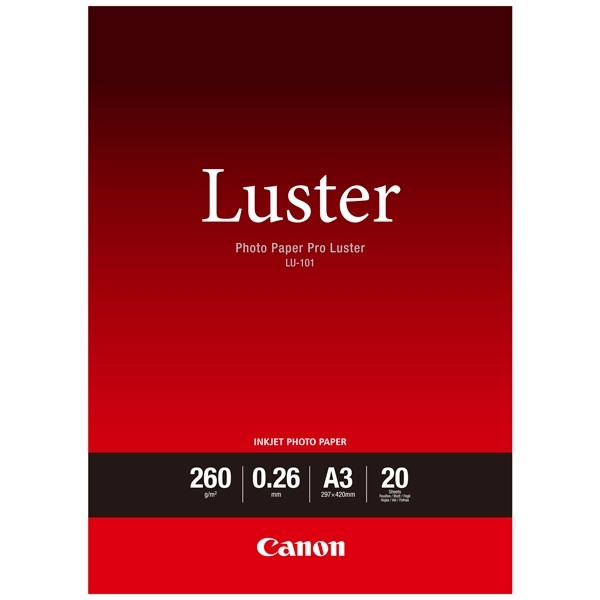 Canon LU-101 Pro Luster papier photo 260 g/m² A3 (20 feuilles) 6211B007 154002 - 1