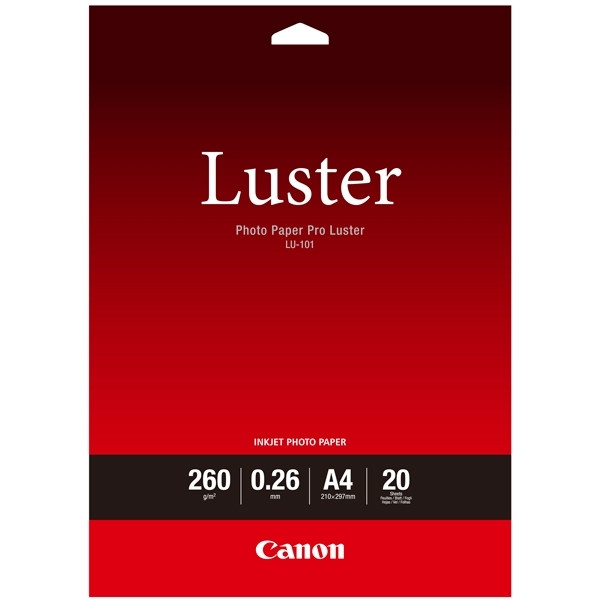 Canon LU-101 Pro Luster papier photo 260 g/m² A4 (20 feuilles) 6211B006 154000 - 1