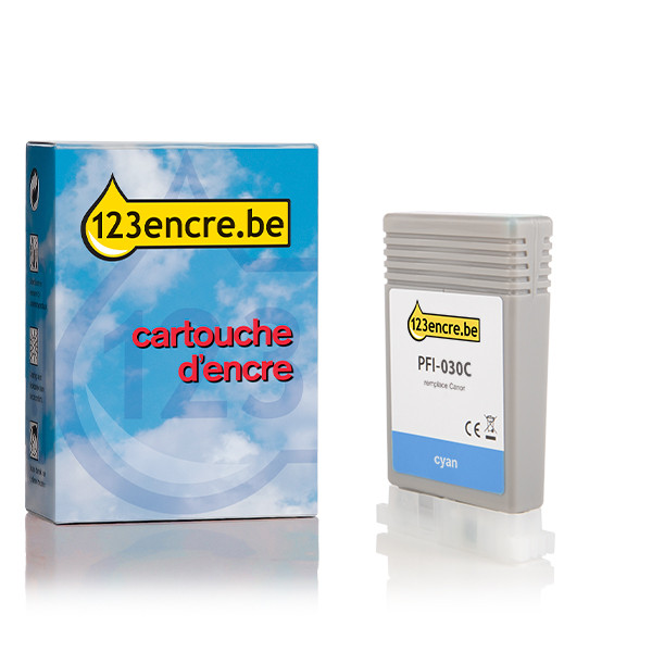 Canon PFI-030C cartouche d'encre (marque 123encre) - cyan 3490C001C 017531 - 1