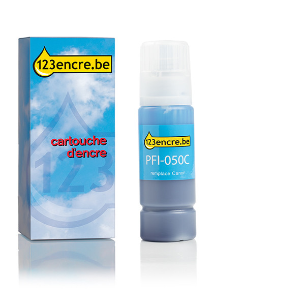 Canon PFI-050C cartouche d'encre (marque 123encre) - cyan 5699C001C 132205 - 1
