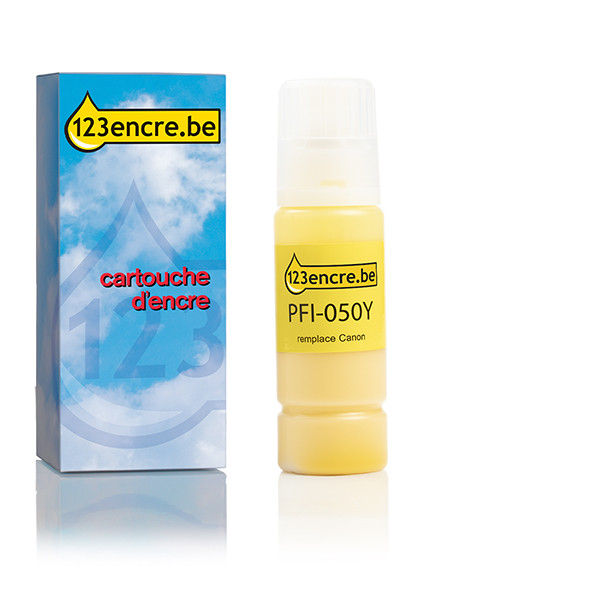 Canon PFI-050Y cartouche d'encre (marque 123encre) - jaune 5701C001C 132209 - 1