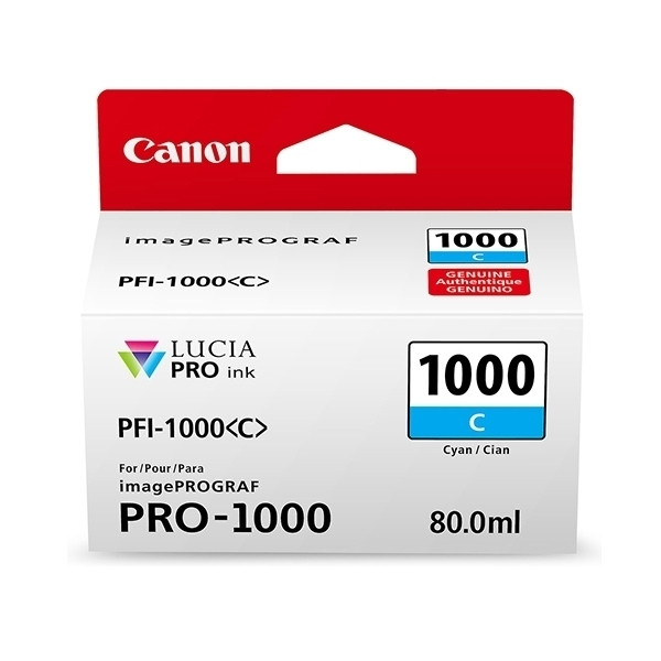 Canon PFI-1000C cartouche d'encre cyan (d'origine) 0547C001 010128 - 1