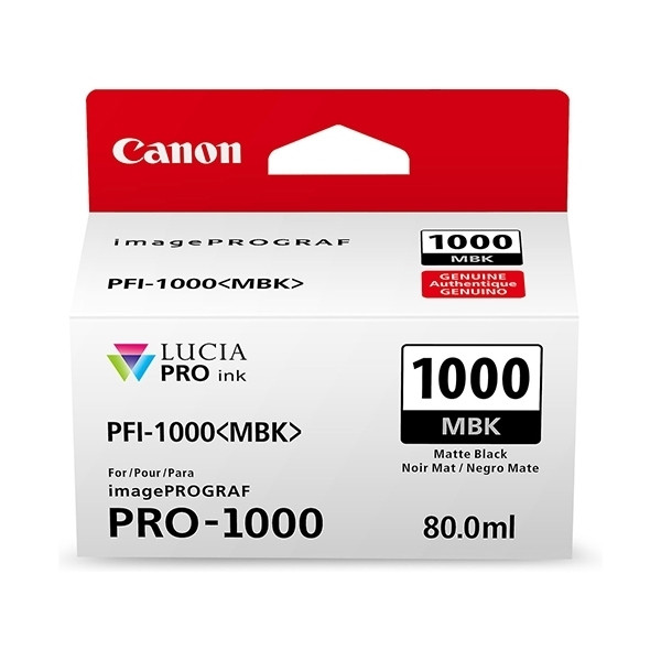 Canon PFI-1000MBK cartouche d'encre noire mate (d'origine) 0545C001 010124 - 1