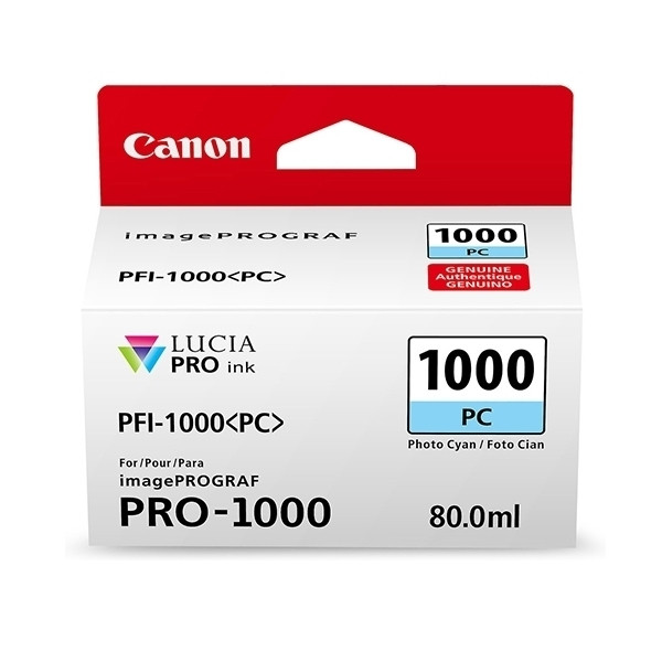 Canon PFI-1000PC cartouche d'encre (d'origine) - cyan photo 0550C001 010134 - 1