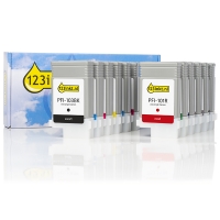 Canon PFI-101 / PFI-103 multipack MBK/BK/C/M/A/PC/PM/R/G/B/GY/PGY (marque 123encre)